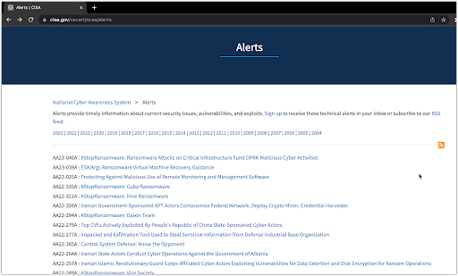 CISA Alerts